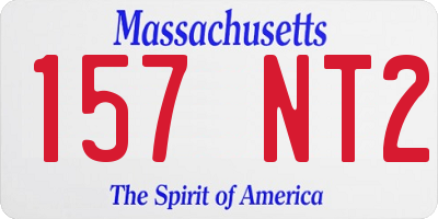 MA license plate 157NT2