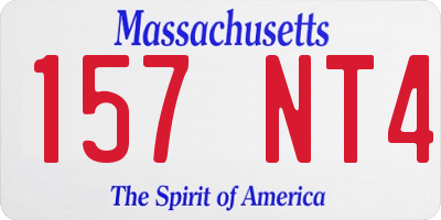 MA license plate 157NT4