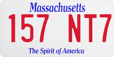 MA license plate 157NT7