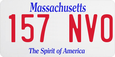 MA license plate 157NV0