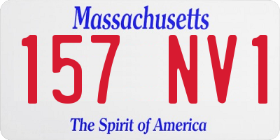 MA license plate 157NV1