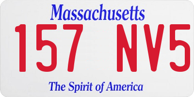 MA license plate 157NV5