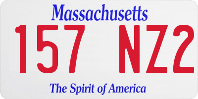 MA license plate 157NZ2