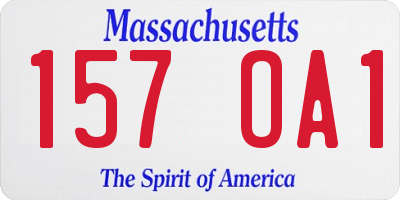 MA license plate 157OA1