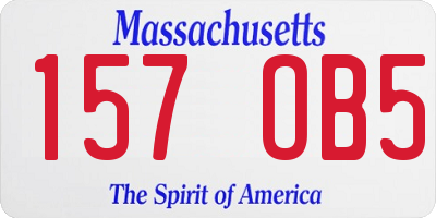 MA license plate 157OB5