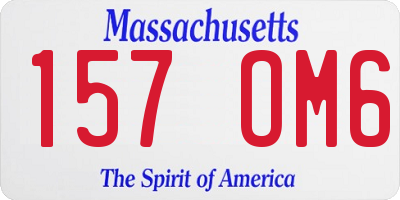 MA license plate 157OM6