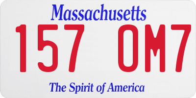 MA license plate 157OM7