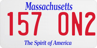 MA license plate 157ON2