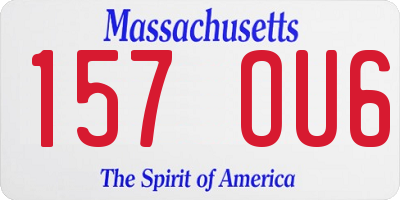 MA license plate 157OU6