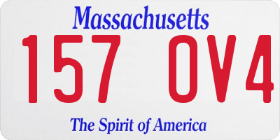 MA license plate 157OV4