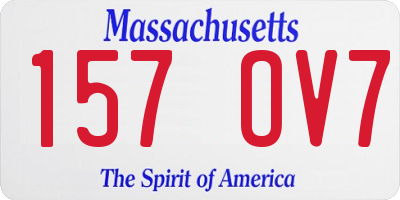 MA license plate 157OV7