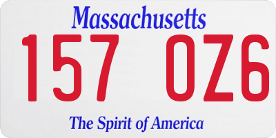 MA license plate 157OZ6