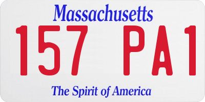 MA license plate 157PA1