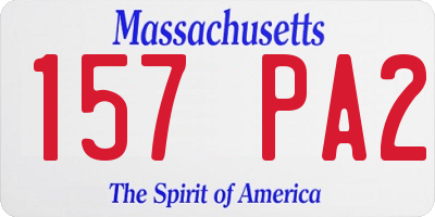MA license plate 157PA2