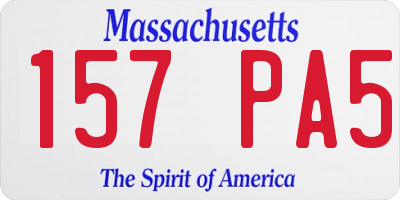 MA license plate 157PA5
