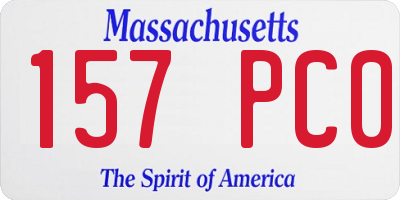MA license plate 157PC0