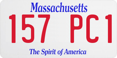 MA license plate 157PC1