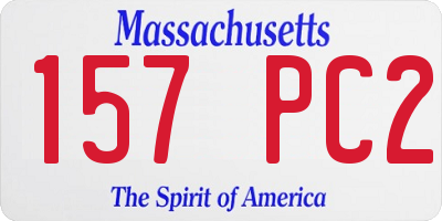 MA license plate 157PC2