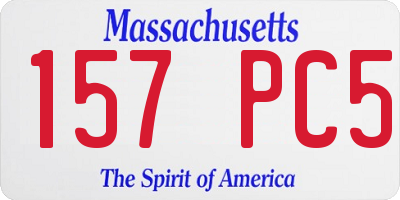 MA license plate 157PC5