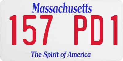 MA license plate 157PD1