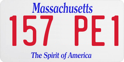 MA license plate 157PE1