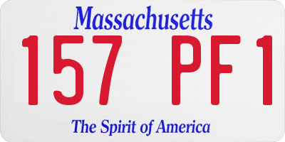 MA license plate 157PF1