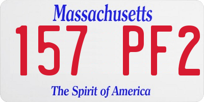 MA license plate 157PF2