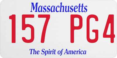 MA license plate 157PG4
