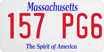 MA license plate 157PG6