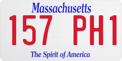 MA license plate 157PH1
