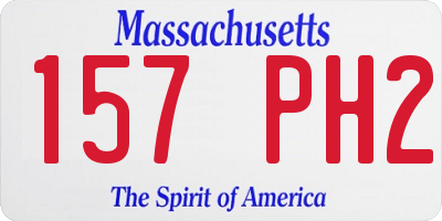 MA license plate 157PH2