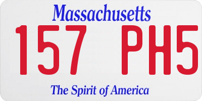 MA license plate 157PH5