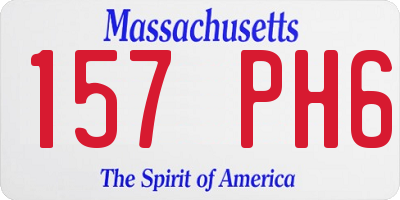 MA license plate 157PH6