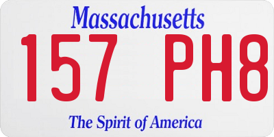 MA license plate 157PH8