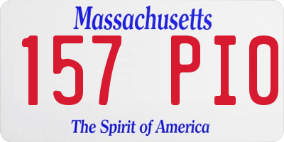 MA license plate 157PI0
