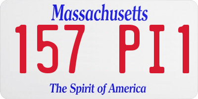 MA license plate 157PI1