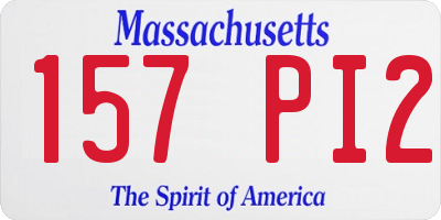 MA license plate 157PI2