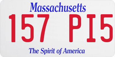 MA license plate 157PI5