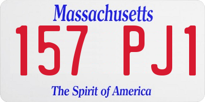 MA license plate 157PJ1