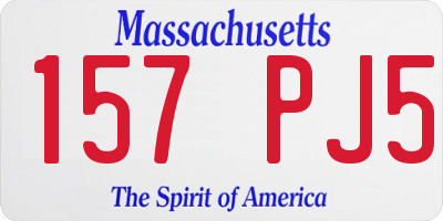 MA license plate 157PJ5