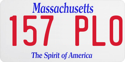MA license plate 157PL0