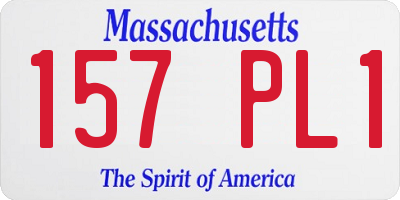 MA license plate 157PL1