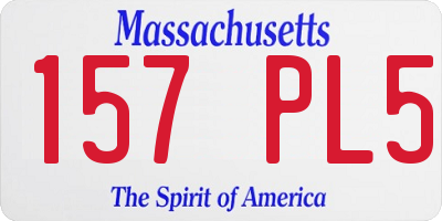 MA license plate 157PL5
