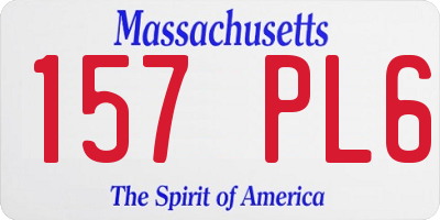 MA license plate 157PL6