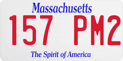 MA license plate 157PM2