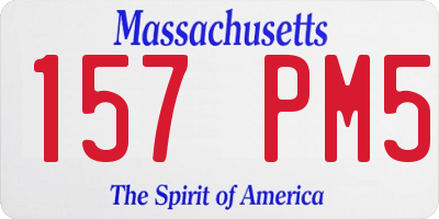MA license plate 157PM5