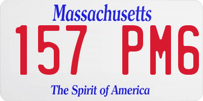 MA license plate 157PM6