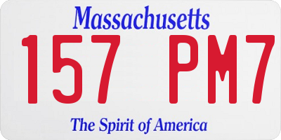 MA license plate 157PM7