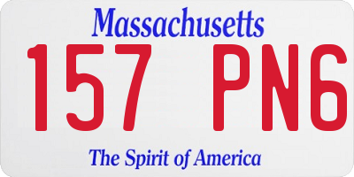 MA license plate 157PN6