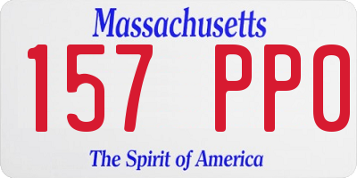 MA license plate 157PP0